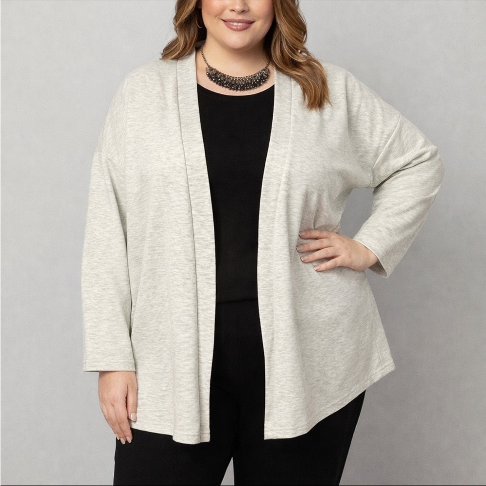 NWT RUNAWAY BAY SPORT Light Grey Open Casual Cardigan size XL